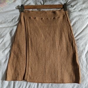 Free people ribbed caramel skirt